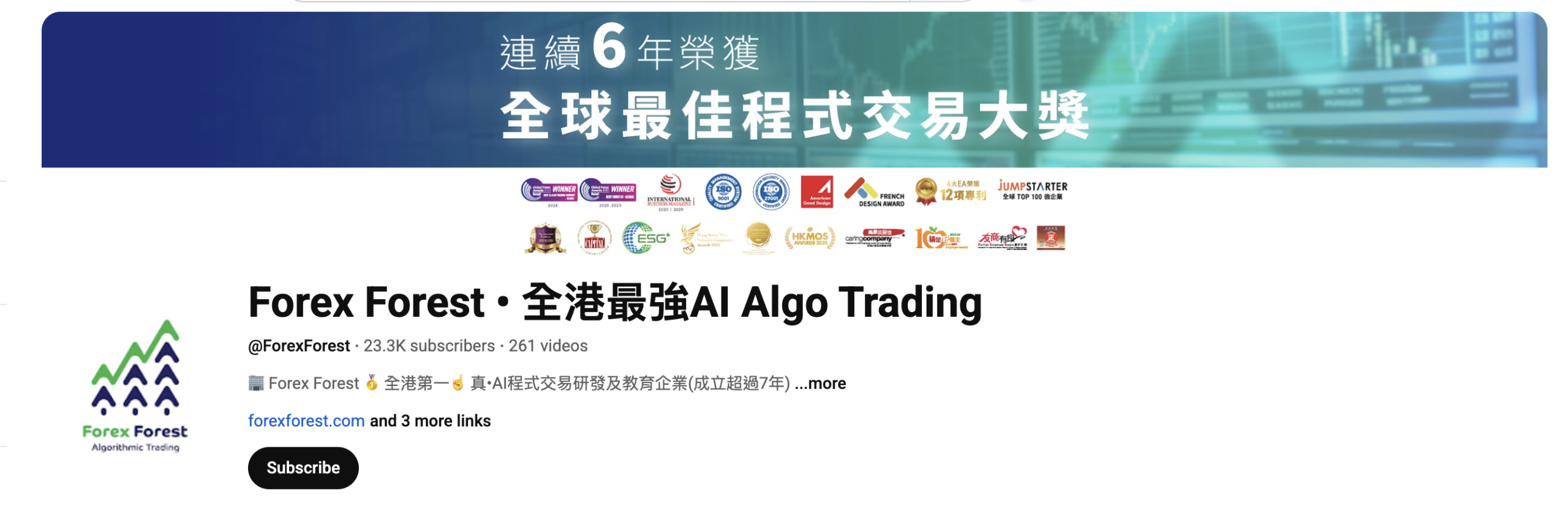 連續6年榮獲全球最佳程式交易大獎